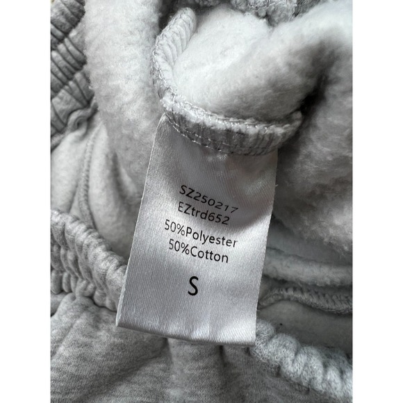 Trendy Queen Sweatpants Womens Small Gray Wide Leg Elastic Waist Comfort - Picture 6 of 10